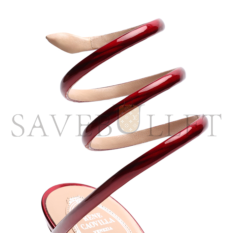 RENE CAOVILLA CLEO METALLIC RED SANDAL 105 C12351